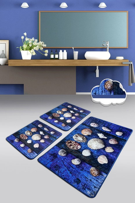 Mijölnir Seashell Juego de alfombrillas de baño Multicolor Mijölnir Seashell Juego de alfombrillas de baño Multicolor